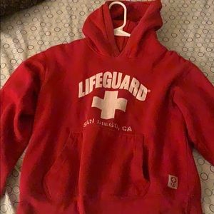 Red PacSun Lifeguard Hoodie